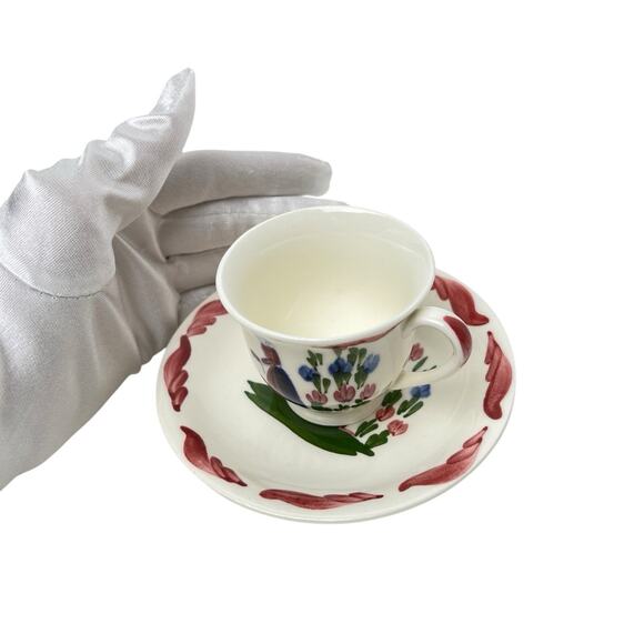 Demitasse Cup & Saucer Set PV France Peasant Village PVF14 Porcelain Collection - Picture 13 of 14